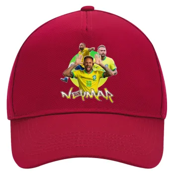 Neymar JR, Adult Ultimate Hat RED, (100% COTTON DRILL, ADULT, UNISEX, ONE SIZE)