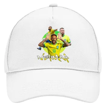 Neymar JR, Καπέλο Ενηλίκων Baseball, Drill, Λευκό (100% ΒΑΜΒΑΚΕΡΟ, ΕΝΗΛΙΚΩΝ, UNISEX, ONE SIZE)