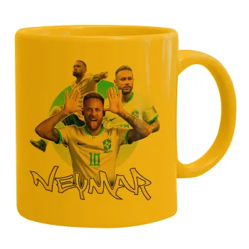 Neymar JR, Κούπα, κεραμική κίτρινη, 330ml