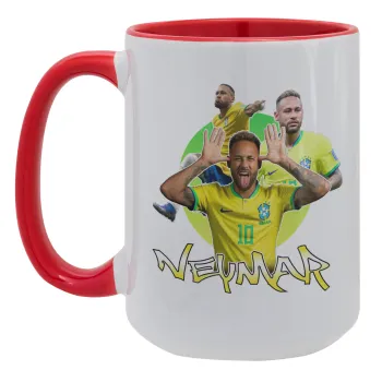 Neymar JR, Κούπα Mega 15oz, κεραμική Κόκκινη, 450ml