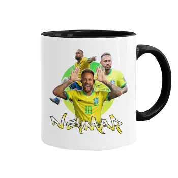 Neymar JR, Κούπα χρωματιστή μαύρη, κεραμική, 330ml