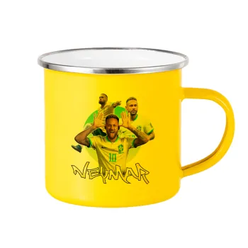 Neymar JR, Yellow Enamel Metallic Cup 360ml