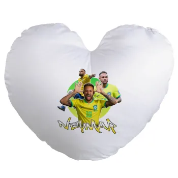 Neymar JR, Μαξιλάρι καναπέ καρδιά 40x40cm περιέχεται το  γέμισμα