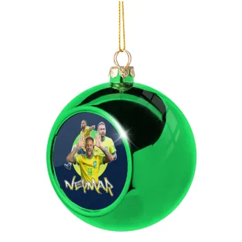 Neymar JR, Green Christmas tree ornament ball 8cm