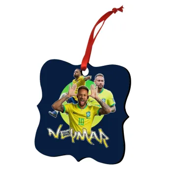 Neymar JR, Christmas ornament polygon wooden 7.5cm