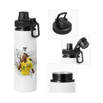 Neymar JR, Μεταλλικό παγούρι νερού με καπάκι ασφαλείας, αλουμινίου 850ml