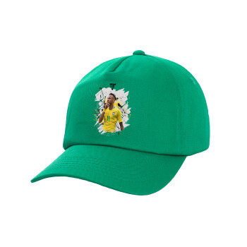 Neymar JR, Children's Baseball Cap, 100% Cotton Twill, Green (COTTON, CHILDREN'S, UNISEX, ONE SIZE)