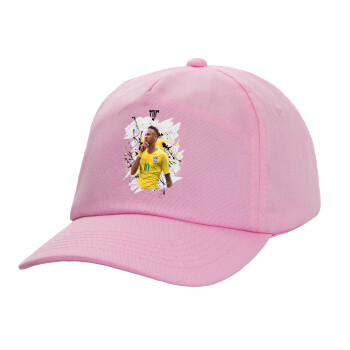 Neymar JR, Καπέλο παιδικό casual μπειζμπολ, 100% Βαμβακερό Twill, ΡΟΖ (ΒΑΜΒΑΚΕΡΟ, ΠΑΙΔΙΚΟ, ONE SIZE)