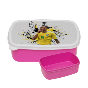 Neymar JR, ΡΟΖ παιδικό δοχείο φαγητού (lunchbox) πλαστικό (BPA-FREE) Lunch Βox M18 x Π13 x Υ6cm