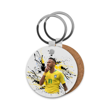 Neymar JR, Μπρελόκ Ξύλινο στρογγυλό MDF Φ5cm