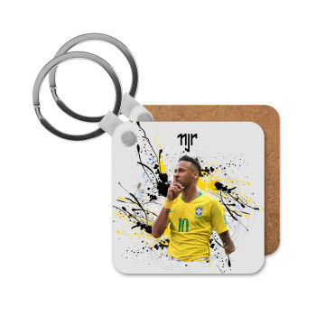 Neymar JR, Μπρελόκ Ξύλινο τετράγωνο MDF