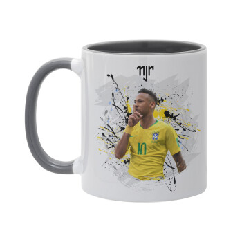 Neymar JR, Κούπα χρωματιστή γκρι, κεραμική, 330ml