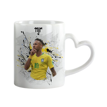 Neymar JR, Mug heart handle, ceramic, 330ml