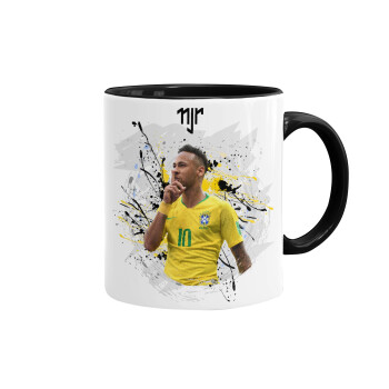 Neymar JR, Κούπα χρωματιστή μαύρη, κεραμική, 330ml