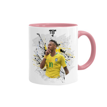 Neymar JR, Mug colored pink, ceramic, 330ml