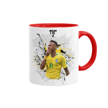 Neymar JR, Mug colored red, ceramic, 330ml