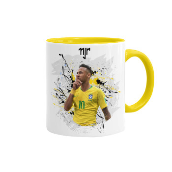 Neymar JR, Κούπα χρωματιστή κίτρινη, κεραμική, 330ml