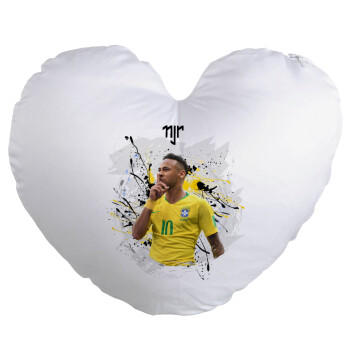 Neymar JR, Μαξιλάρι καναπέ καρδιά 40x40cm περιέχεται το  γέμισμα