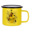 Metallic enamel MATT Yellow cup 360ml