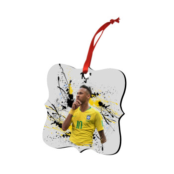 Neymar JR, Χριστουγεννιάτικο στολίδι polygon ξύλινο 7.5cm