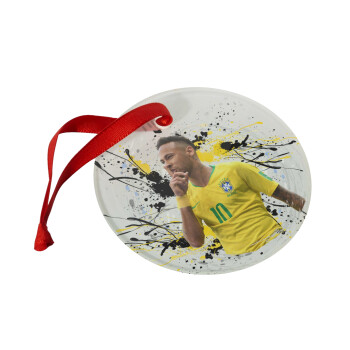 Neymar JR, Christmas ornament glass 9cm