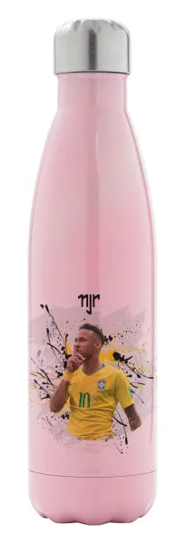 Neymar JR — Metal mug thermos Pink Iridiscent (Stainless steel), double wall, 500ml