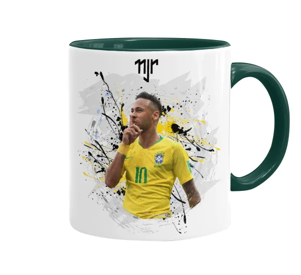 Neymar JR — Mug colored green, ceramic, 330ml