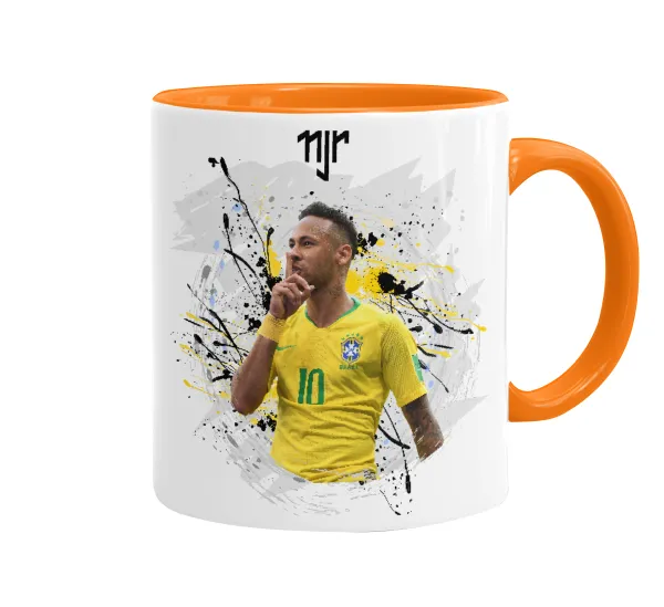 Neymar JR — Κούπα χρωματιστή πορτοκαλί, κεραμική, 330ml
