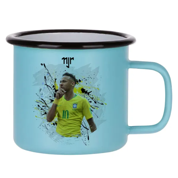 Neymar JR — Κούπα Μεταλλική εμαγιέ ΜΑΤ σιέλ 360ml