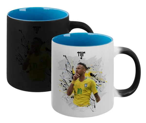 Neymar JR — Magic mug with blue interior, ceramic, 330ml, changes colour with hot drinks