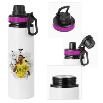 Neymar JR, Metallic water bottle with safety lid, 850ml aluminum