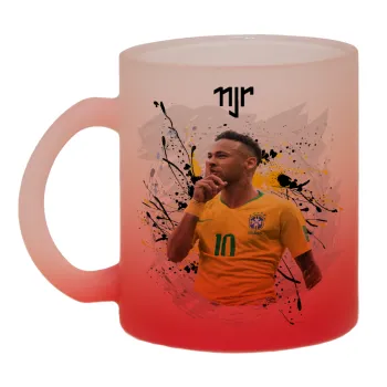 Neymar JR, Κούπα γυάλινη δίχρωμη με βάση το κόκκινο ματ, 330ml