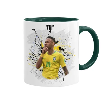 Neymar JR, Mug colored green, ceramic, 330ml