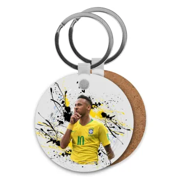 Neymar JR, Μπρελόκ Ξύλινο στρογγυλό MDF Φ5cm