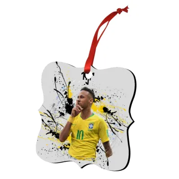 Neymar JR, Christmas ornament polygon wooden 7.5cm