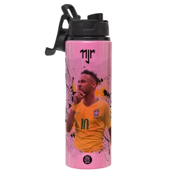 Neymar JR, Metallic water bottle with safety lid, 850ml aluminum
