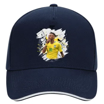 Neymar JR, DRILL Καπέλο Ενηλίκων Ultimate ΜΠΛΕ/ΛΕΥΚΟ, (100% ΒΑΜΒΑΚΕΡΟ, ΕΝΗΛΙΚΩΝ, UNISEX, ONE SIZE)