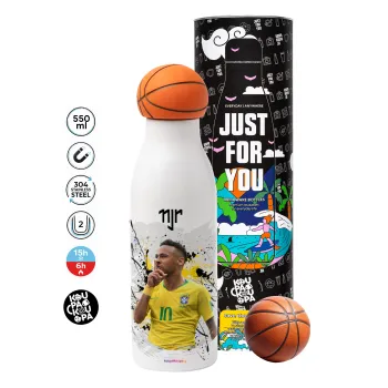Neymar JR, Μπάλα μπάσκετ μεταλλικό παγούρι θερμός, διπλού τοιχώματος, 550ml