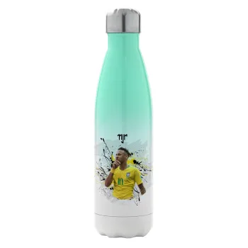 Neymar JR, Metal mug thermos Green/White (Stainless steel), double wall, 500ml