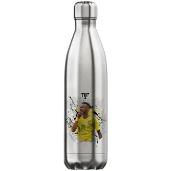 Neymar JR, Μεταλλικό παγούρι θερμός Inox (Stainless steel), διπλού τοιχώματος, 750ml