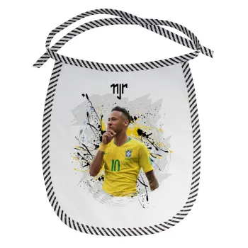 Neymar JR, Σαλιάρα μωρού αλέκιαστη με κορδόνι Μαύρη