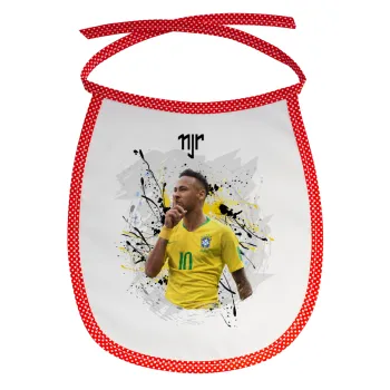 Neymar JR, Σαλιάρα μωρού αλέκιαστη με κορδόνι Κόκκινη