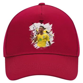 Neymar JR, Adult Ultimate Hat RED, (100% COTTON DRILL, ADULT, UNISEX, ONE SIZE)