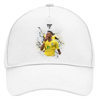 Neymar JR, Καπέλο Ενηλίκων Baseball, Drill, Λευκό (100% ΒΑΜΒΑΚΕΡΟ, ΕΝΗΛΙΚΩΝ, UNISEX, ONE SIZE)