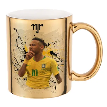 Neymar JR, Κούπα κεραμική, χρυσή καθρέπτης, 330ml