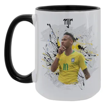 Neymar JR, Κούπα Mega 15oz, κεραμική Μαύρη, 450ml