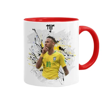 Neymar JR, Mug colored red, ceramic, 330ml