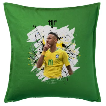 Neymar JR, Sofa cushion Green 50x50cm includes filling
