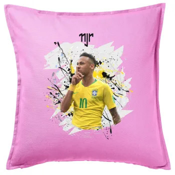 Neymar JR, Sofa cushion Pink 50x50cm includes filling