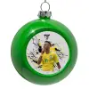 Green Christmas tree ornament bauble 8cm